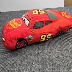 Disney Pixar Cars Lightning McQueen Plush Pillow 18" Piston Cup